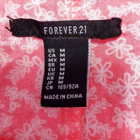 Forever 21 Boho Romantic Pink Ditsy Floral Low Waist Flowy Mini Dress - Picture 6 of 7